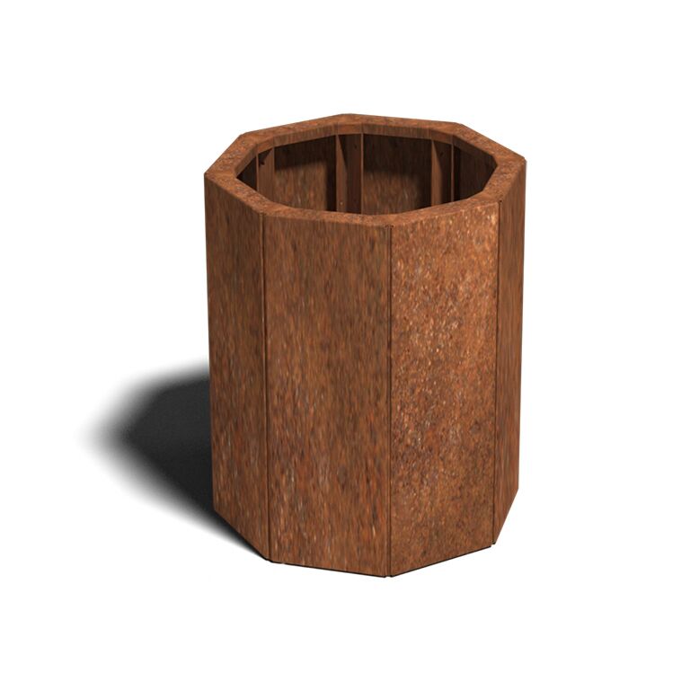 Corten steel planter 8-corner 20