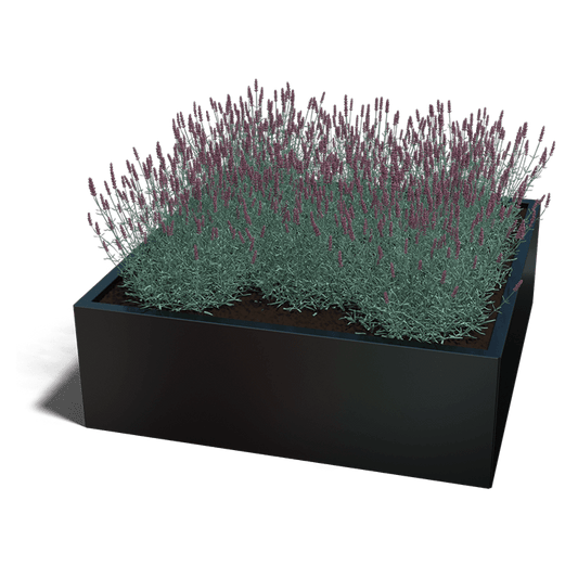 Plantenbak gepoedercoat staal 120 x 120 cm