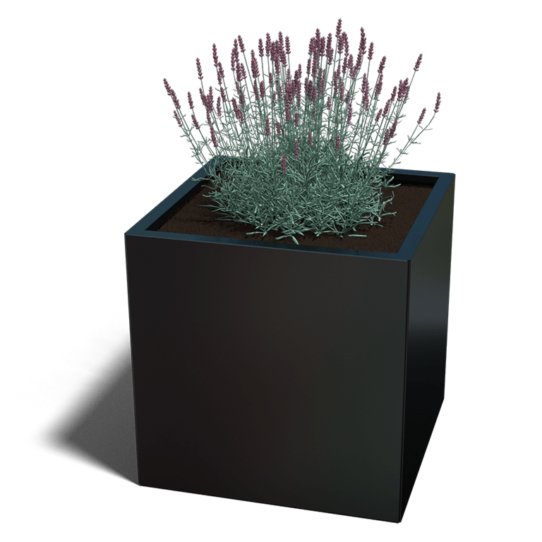 Planter box powder coated steel 70 x 70 cm
