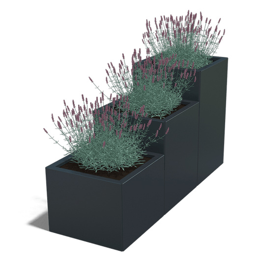 Plantenbak gepoedercoat staal Trap model 3 x 50 cm