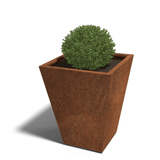 Planter welded in corten steel Cone 80 x 80 x 100 cm