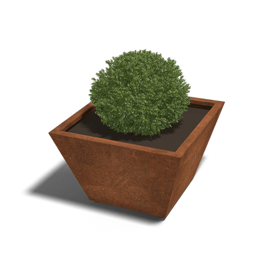 Planter welded in corten steel Cone 80 x 80 x 50 cm