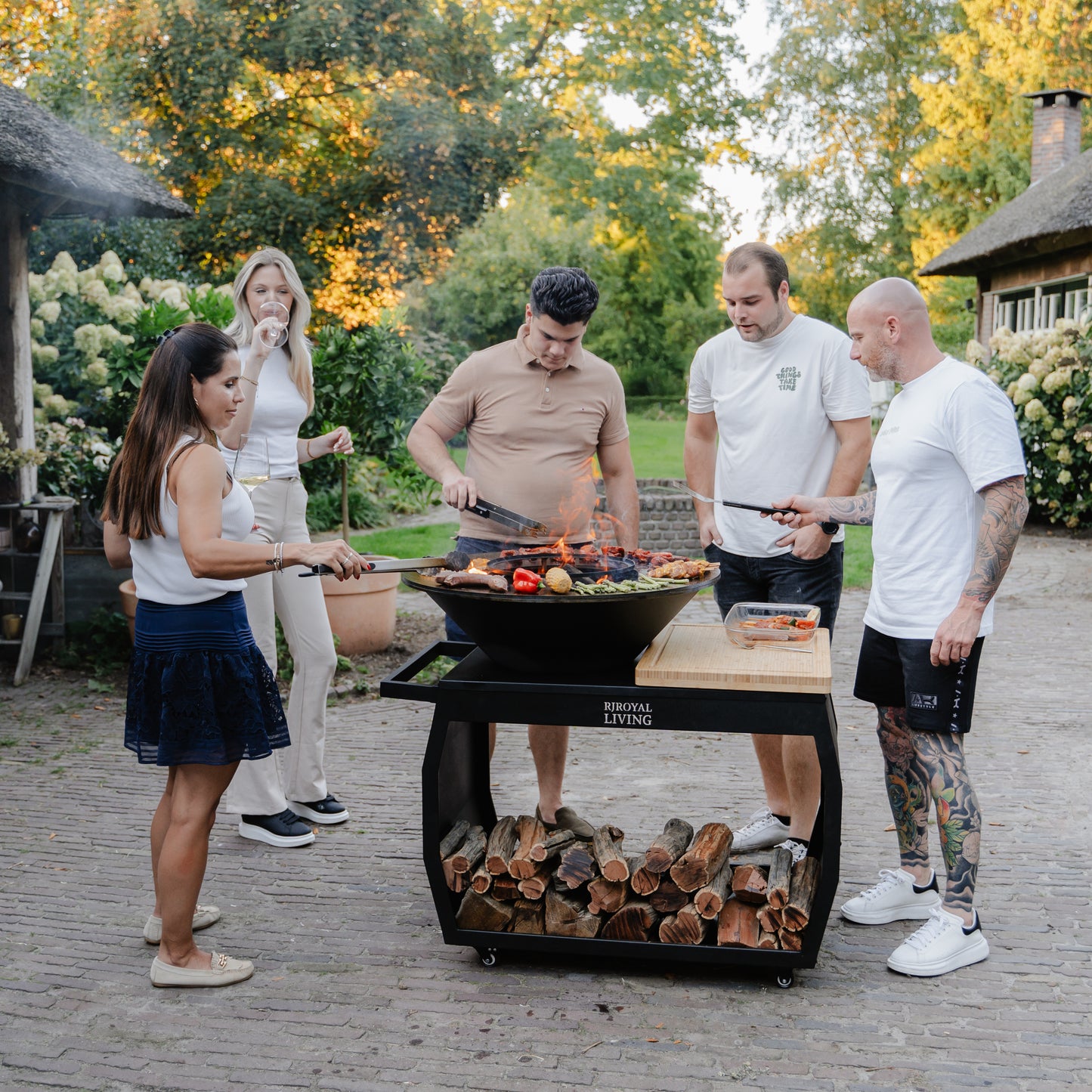 BBQ plancha Jack Black 3.0 met hoes en houtopslag 80 cm