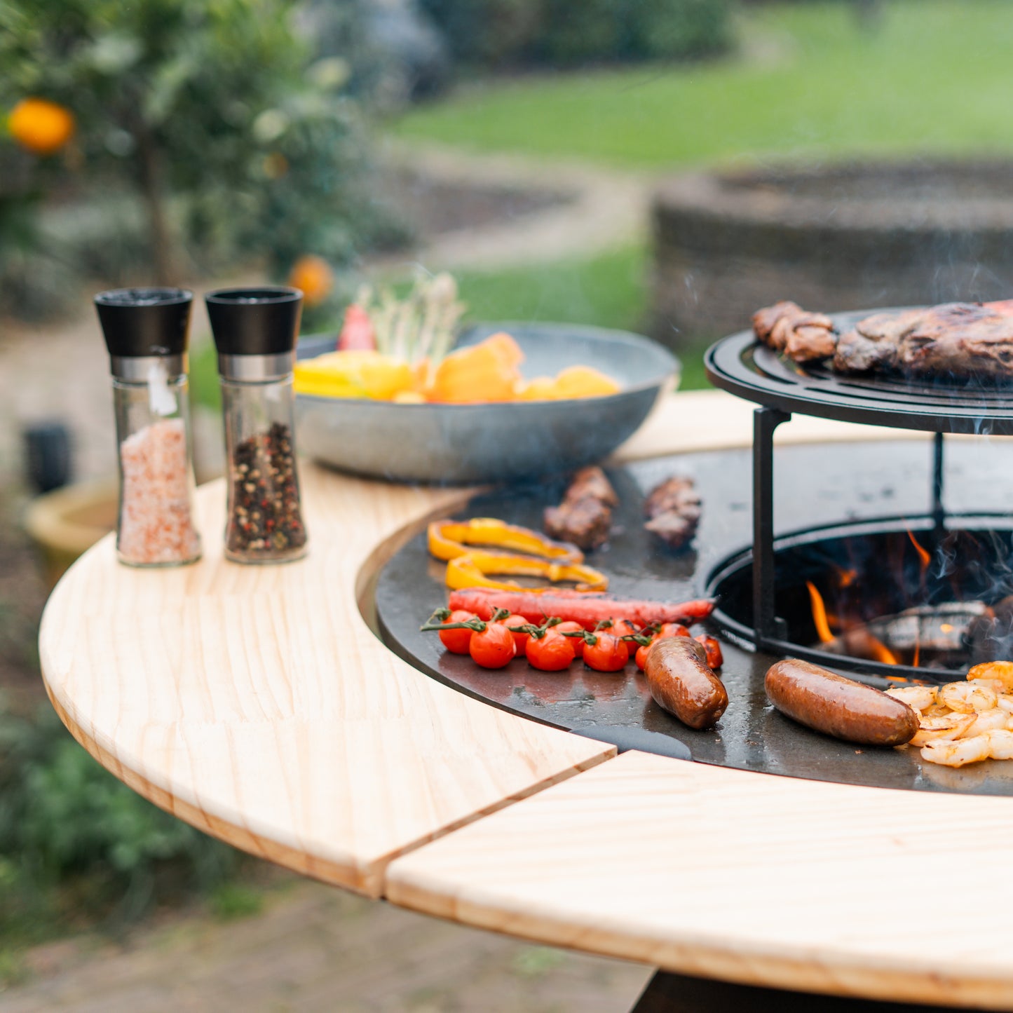 Plancha mesa wooden ring