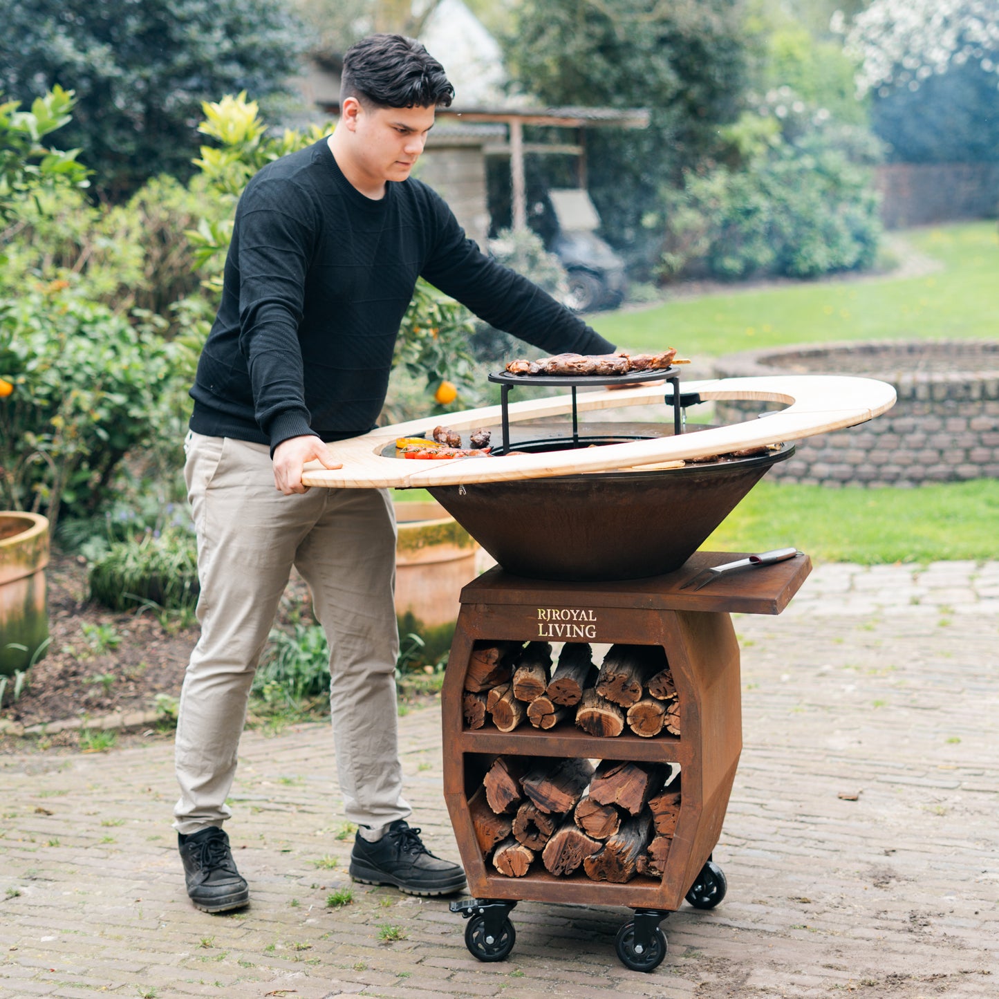Plancha mesa wooden ring