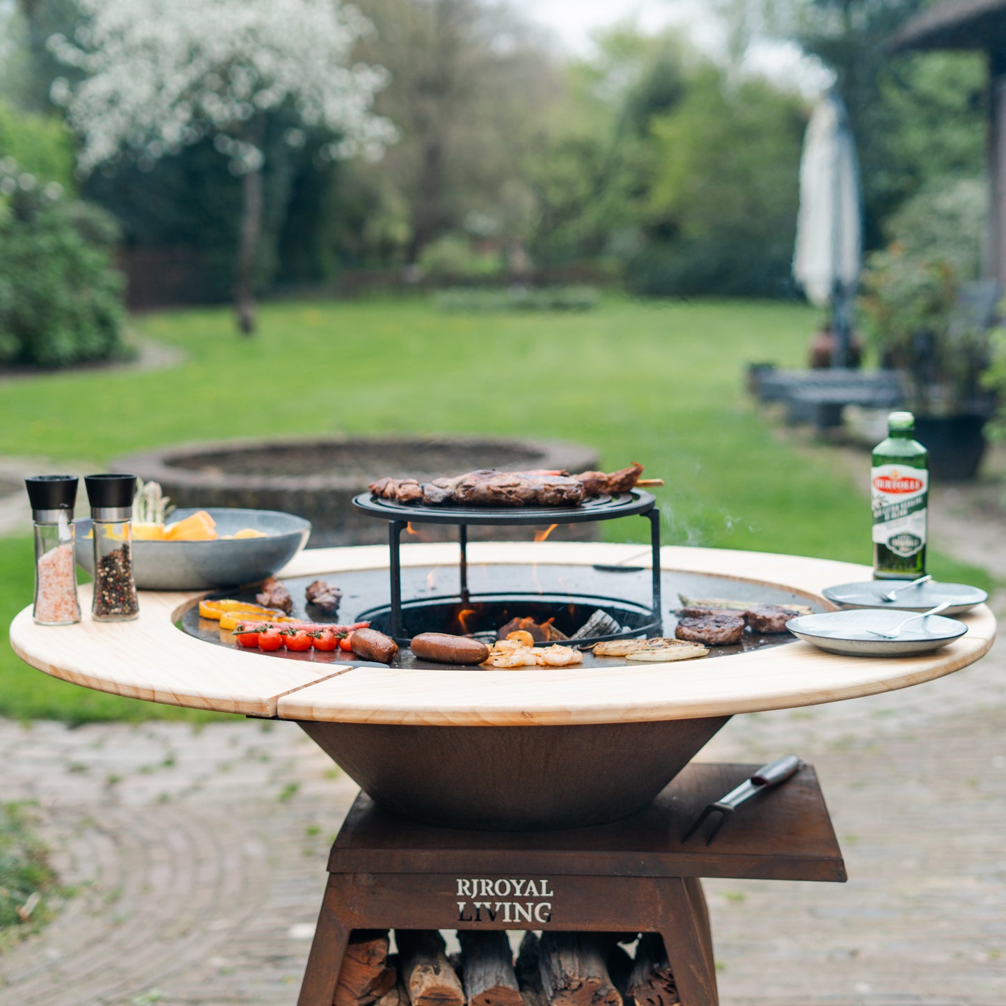 Plancha mesa wooden ring