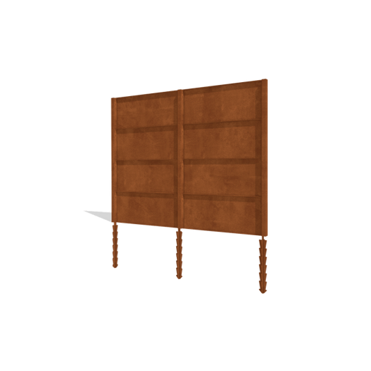 Corten steel fence H4 set 258 cm