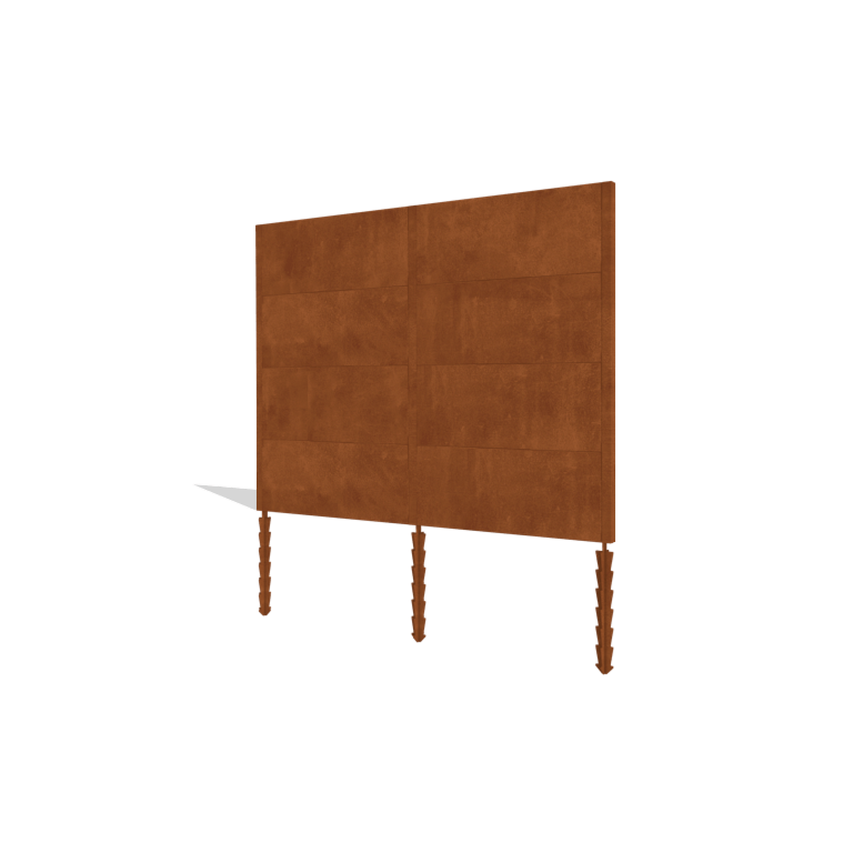 Ensemble de clôtures en acier Corten H4 258 cm