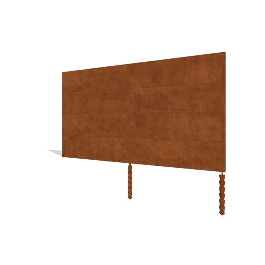 Corten steel fence H4 connection set 372 cm