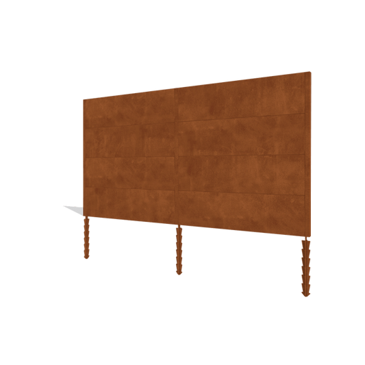 Corten steel fence H4 set 378 cm