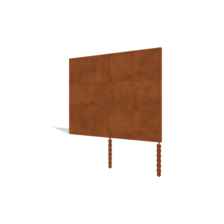 Corten steel fence H3 connection set 252 cm