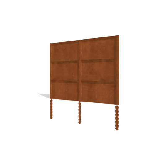 Corten steel fence H3 set 258 cm