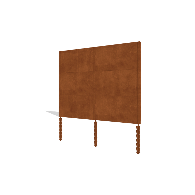 Clôture en acier Corten H3 set 258 cm