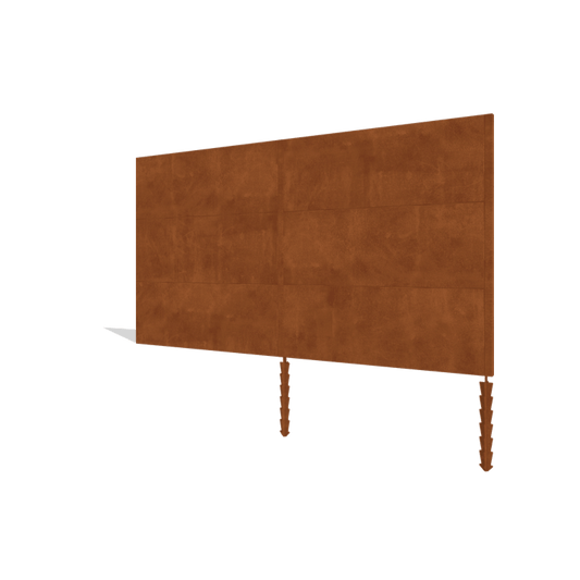 Corten steel fence H3 connection set 372 cm