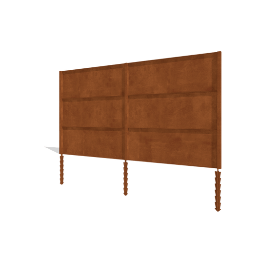 Corten steel fence H3 set 378 cm