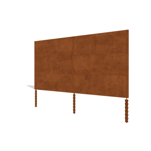 Corten steel fence H3 set 378 cm