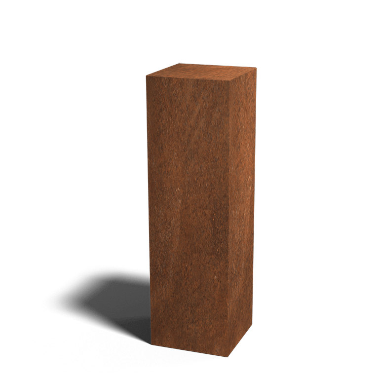 Corten steel base 30 x 30 x 100 cm