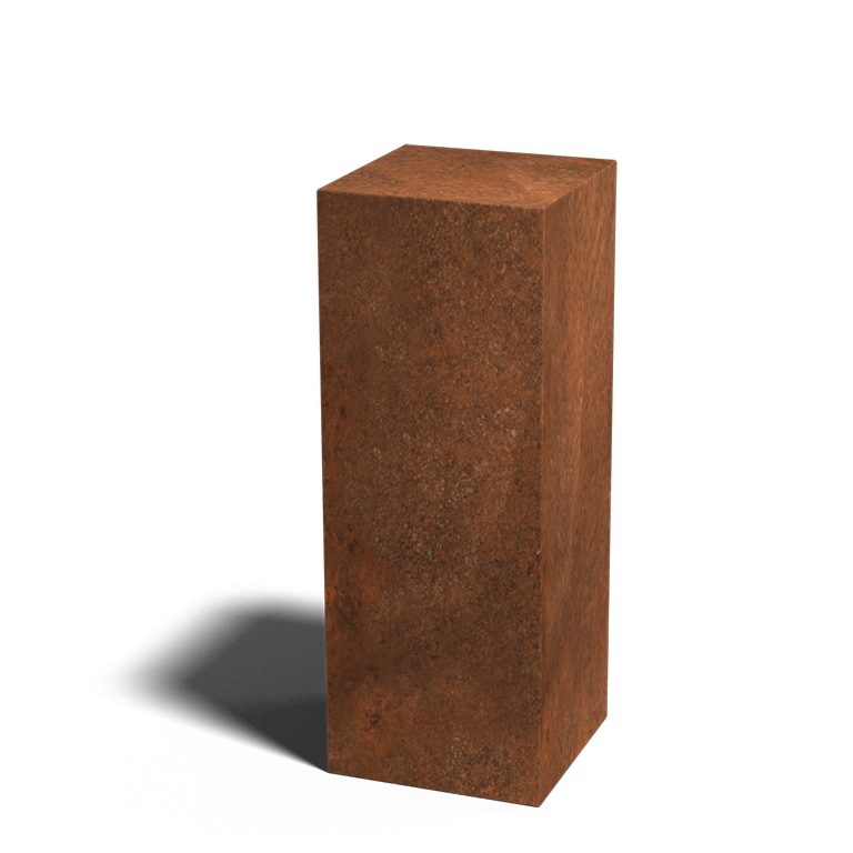 Cortenstaal sokkel 30 x 30 x 80 cm
