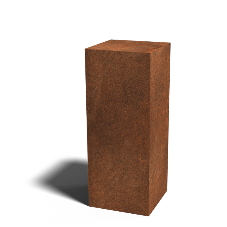 Cortenstaal sokkel 40 x 40 x 100 cm