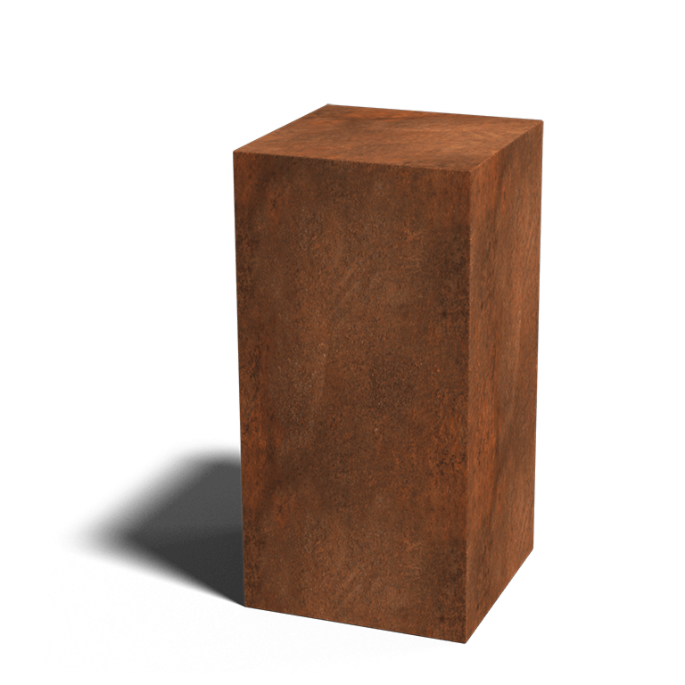 Cortenstaal sokkel 40 x 40 x 80 cm