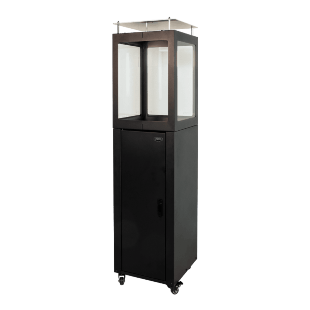 Pellet terrasverwarmer - vierkant- zwart