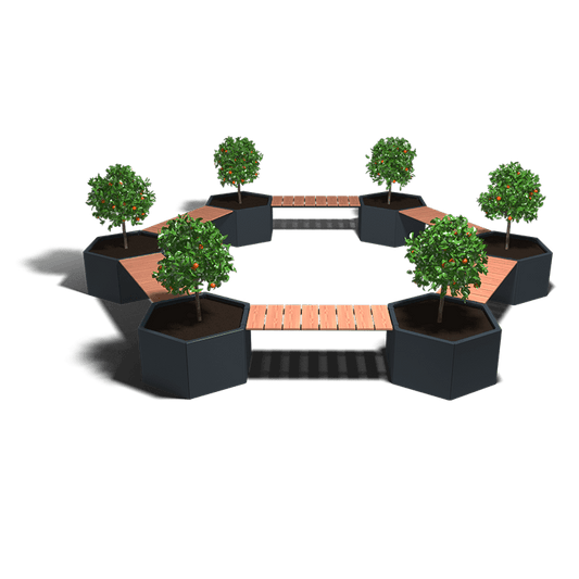 Gepoedercoat plantenbak model kampvuur