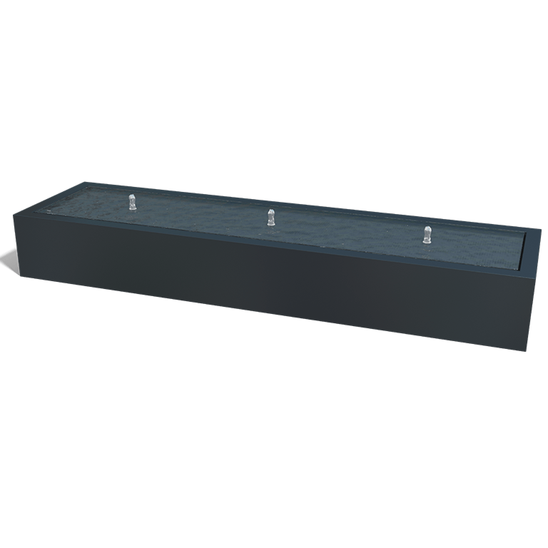 Aluminum water table 300 x 80 x 40 cm