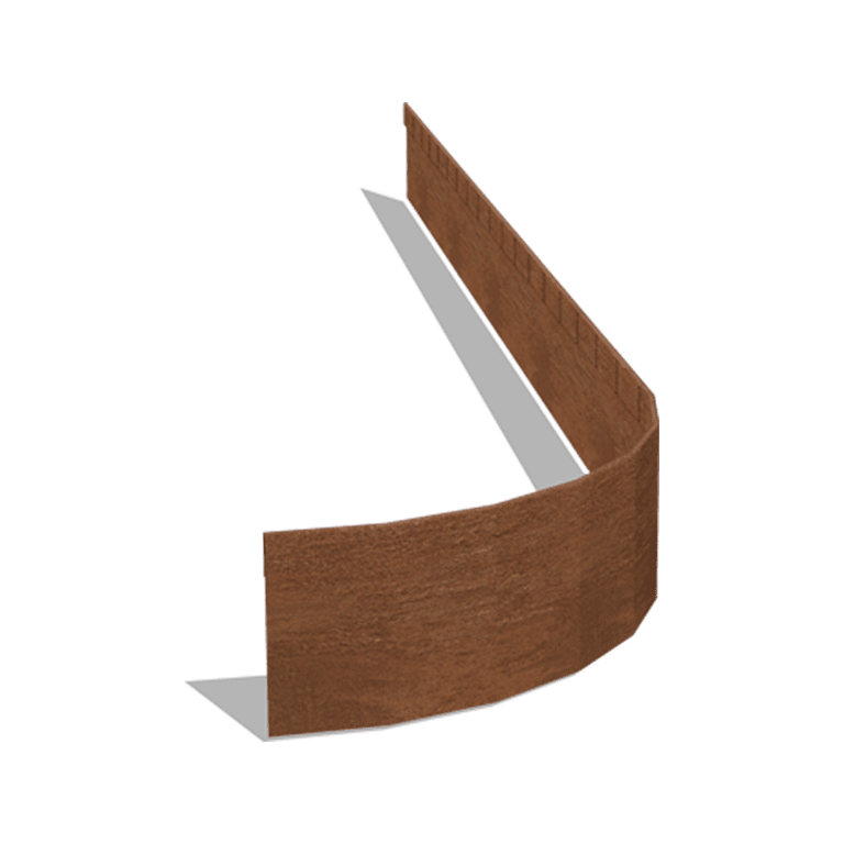 Cortenstaal kantopsluiting FLEX geplet 13 cm (150 cm lang)