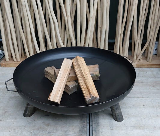 Vuurschaal 108 x 98 x 31 cm in zwart staal