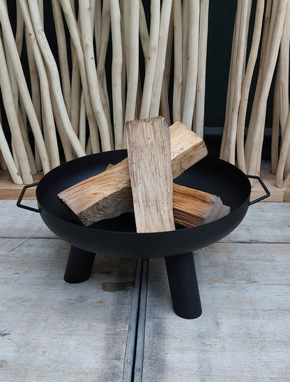Fire bowl 68 x 58 x 28 cm in black steel
