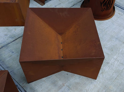 Square fire bowl 50 cm x 50 x 50