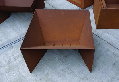Square fire bowl 50 cm x 50 x 50