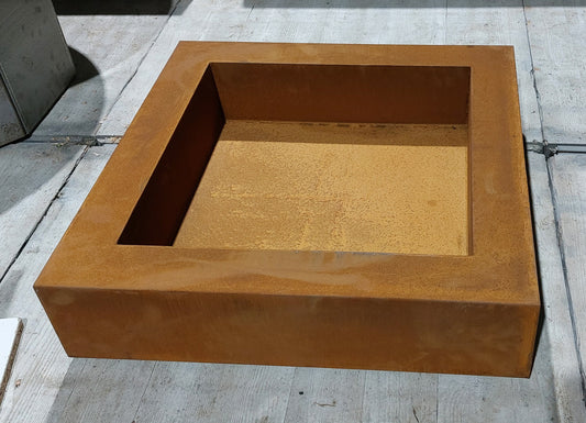 Vuurschaal in cortenstaal 80 x 80 x H20 cm