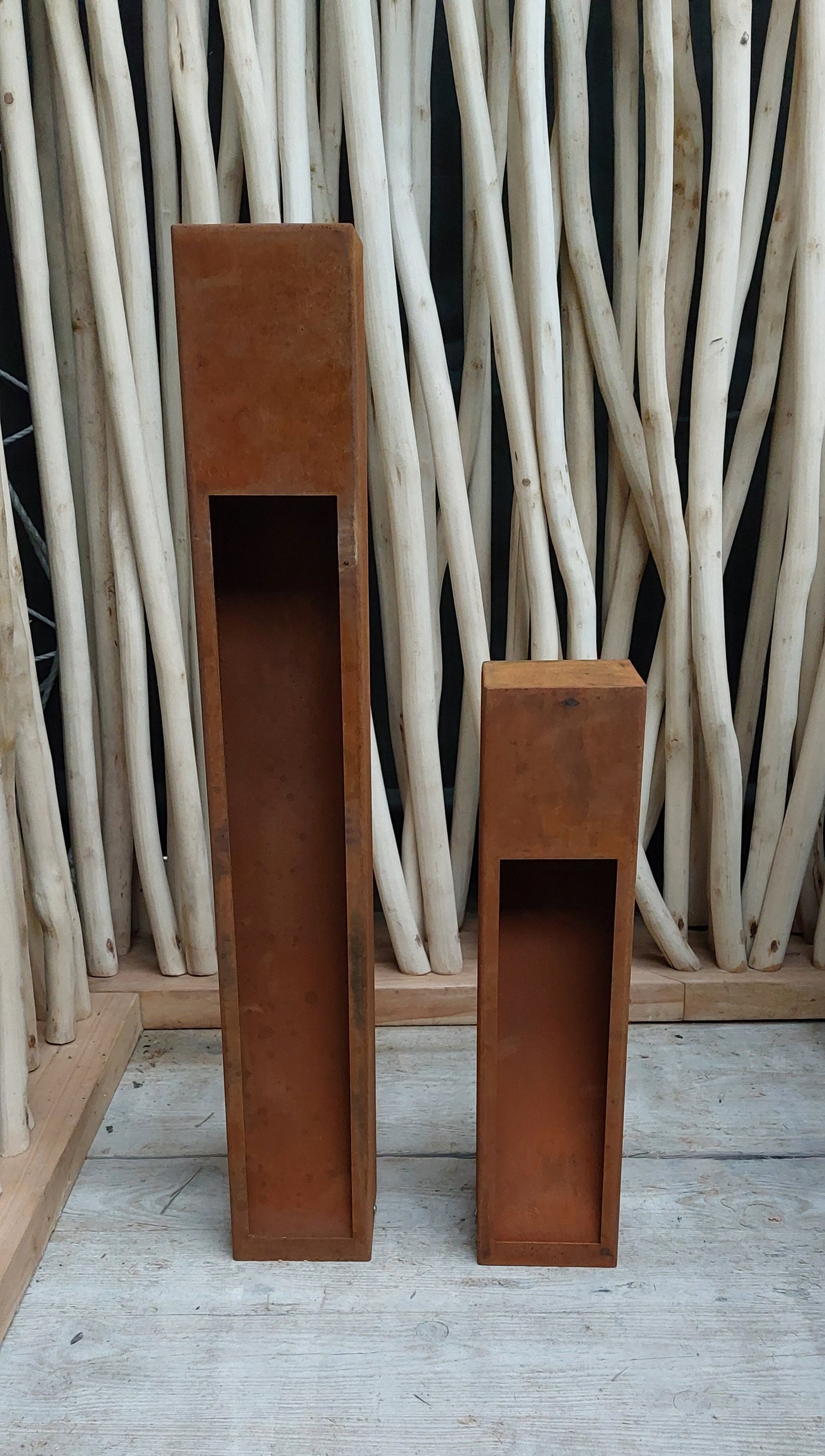 Tuinlamp model i H50 cm in cortenstaal