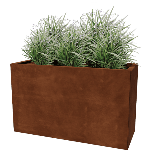 Cortenstaal plantenbak rechthoek 40 x 100 cm