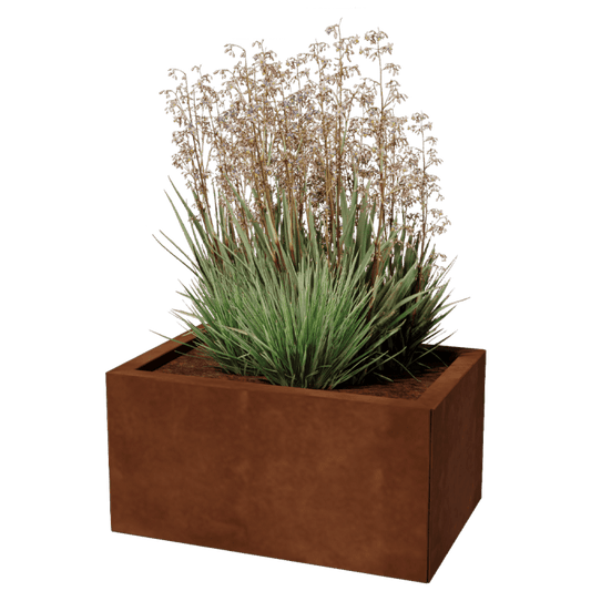 Cortenstaal plantenbak rechthoek 40 x 60 cm