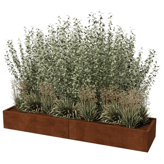 Cortenstaal plantenbak XXL rechthoek 240 x 60 cm