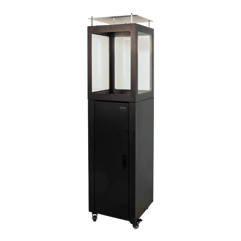 Pellet terrasverwarmer - vierkant- zwart