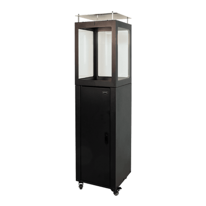 Pellet terrasverwarmer - vierkant- zwart