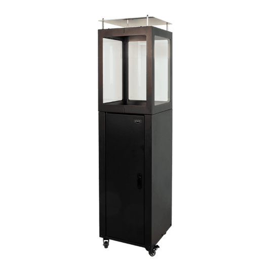 Pellet terrasverwarmer - vierkant- zwart