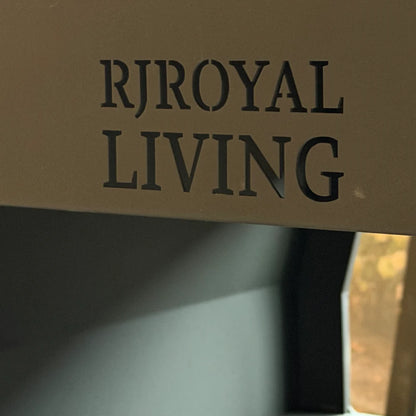 BBQ Plancha Grill Maestro XXL Ø80cm Blackline - Met pook en houtopslag