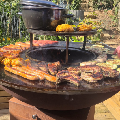 Fire-ID CUBE – Premium Open Vuur BBQ Ø100 cm | 10 mm Backplatte