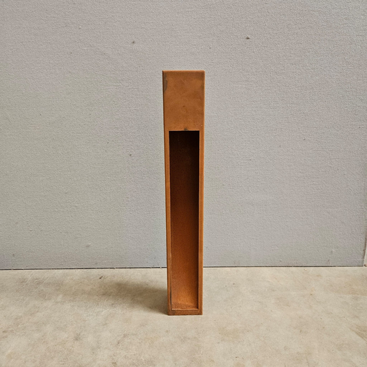 Lampe de jardin modèle i 80 cm en acier corten