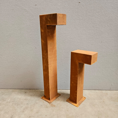 Tuinlamp model L H50 cm in cortenstaal