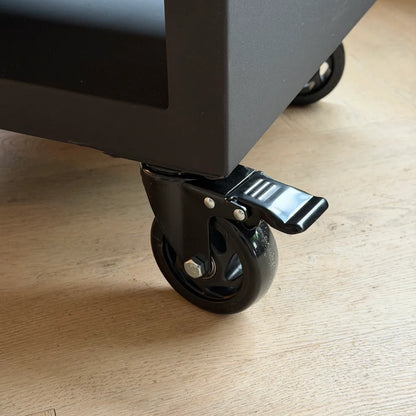 BBQ Plancha Grill Maestro XXL Ø80cm Blackline - Met pook en houtopslag