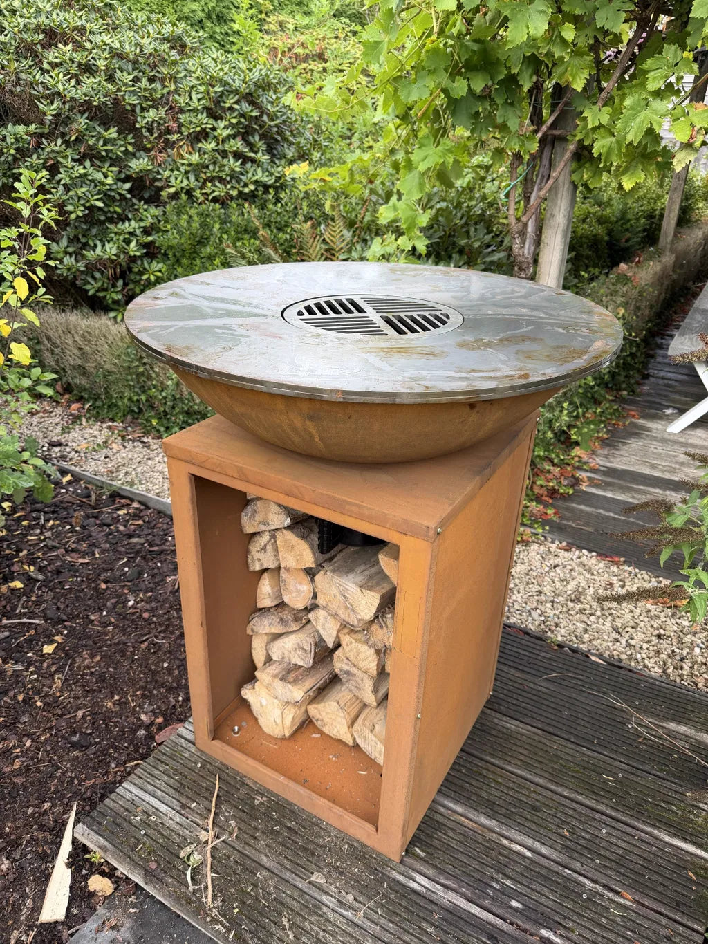 Fire-ID Slim – Open Vuur BBQ Ø80 cm | 8 mm Bakplaat
