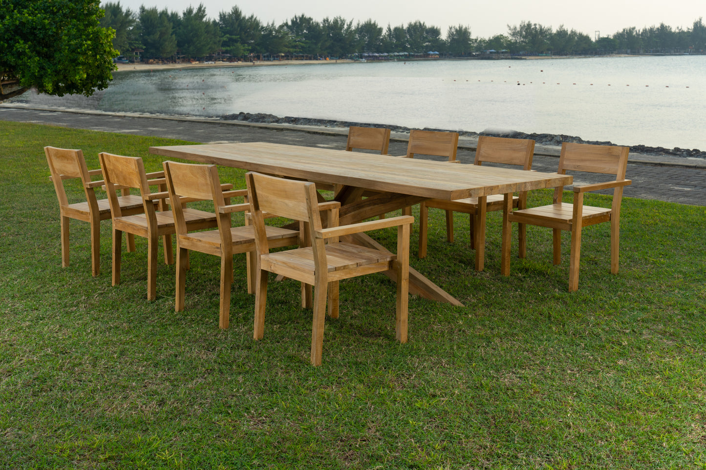Premium Rectangular Teak Garden Table Silang 200 cm