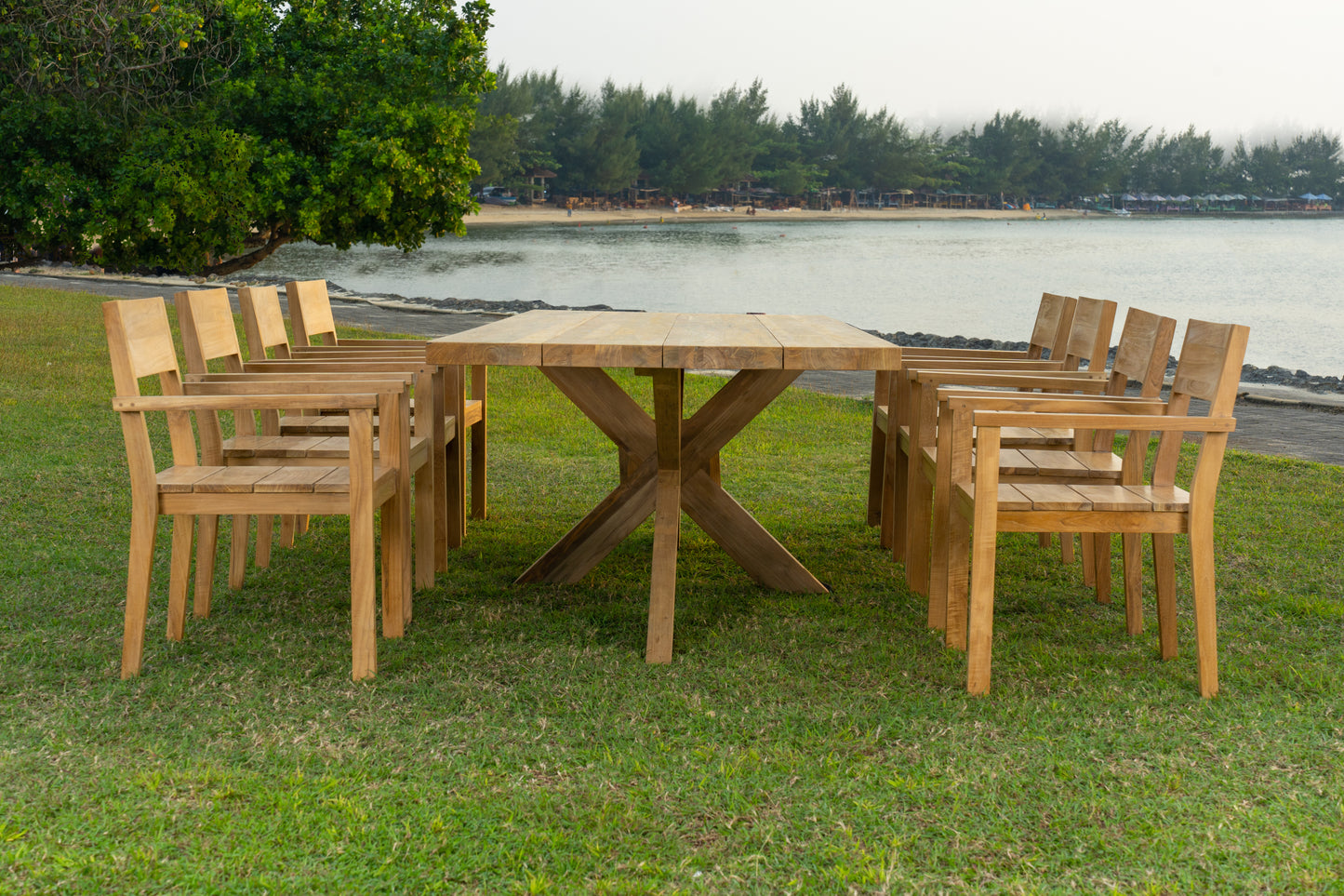 Premium Rectangular Teak Garden Table Silang 200 cm