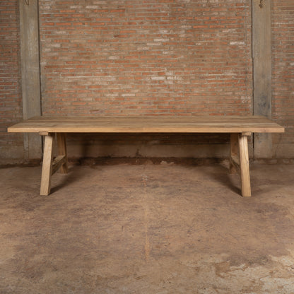 Premium Teak Garden Table Kastil 200 cm with 2 benches