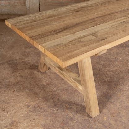 Premium Teak Garden Table Kastil 200 cm with 2 benches